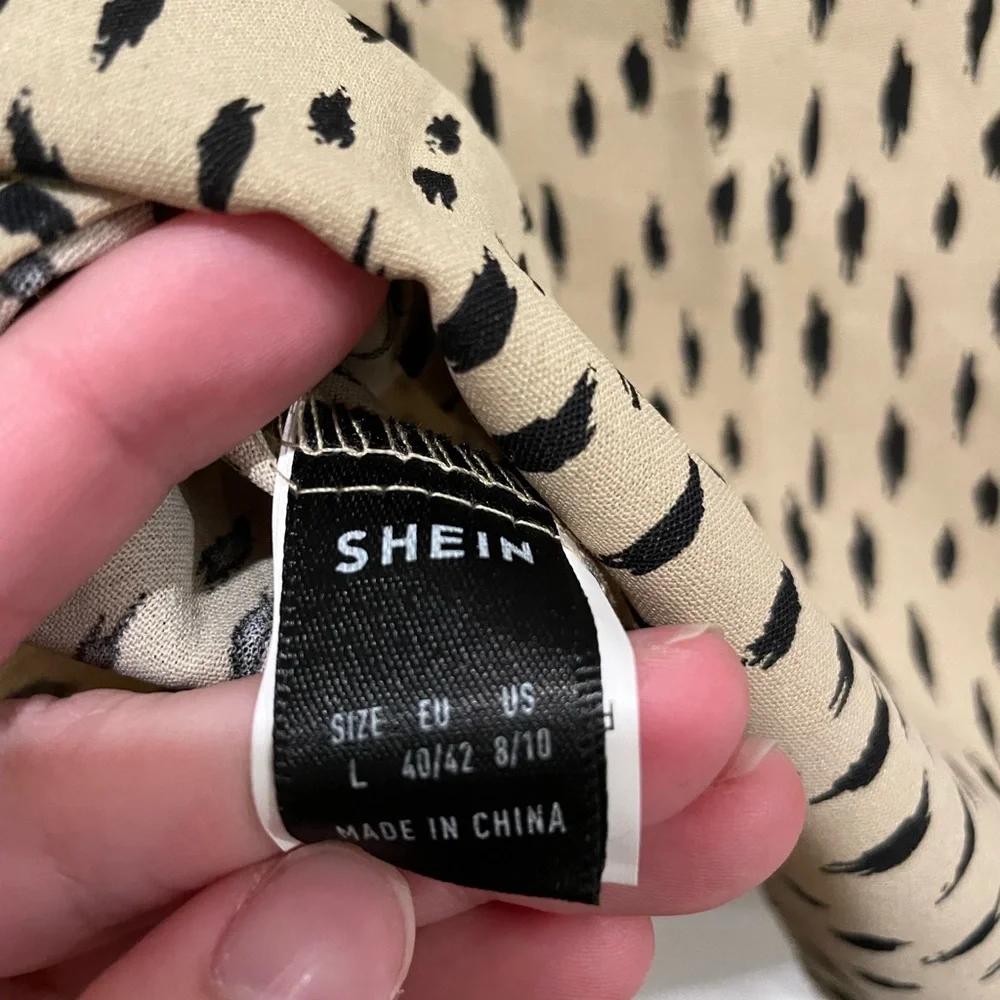 SHEIN- Tan Blouse- Size Large